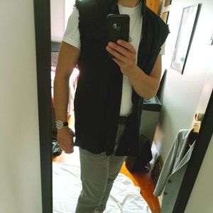 Men's Distressed Denim Vest